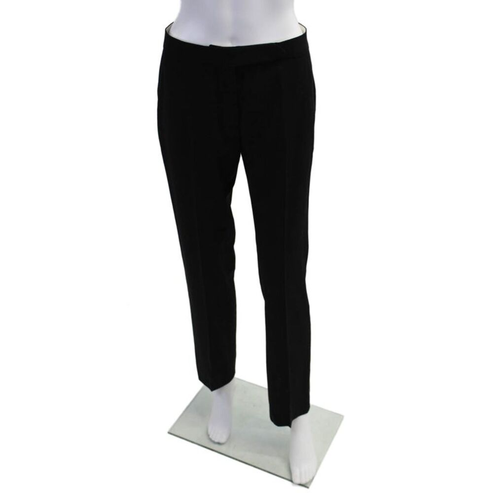 6267 Womens Creased Skinny Leg Dress Pant Trousers Black Wool Size EUR 40